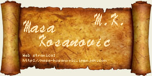 Maša Kosanović vizit kartica